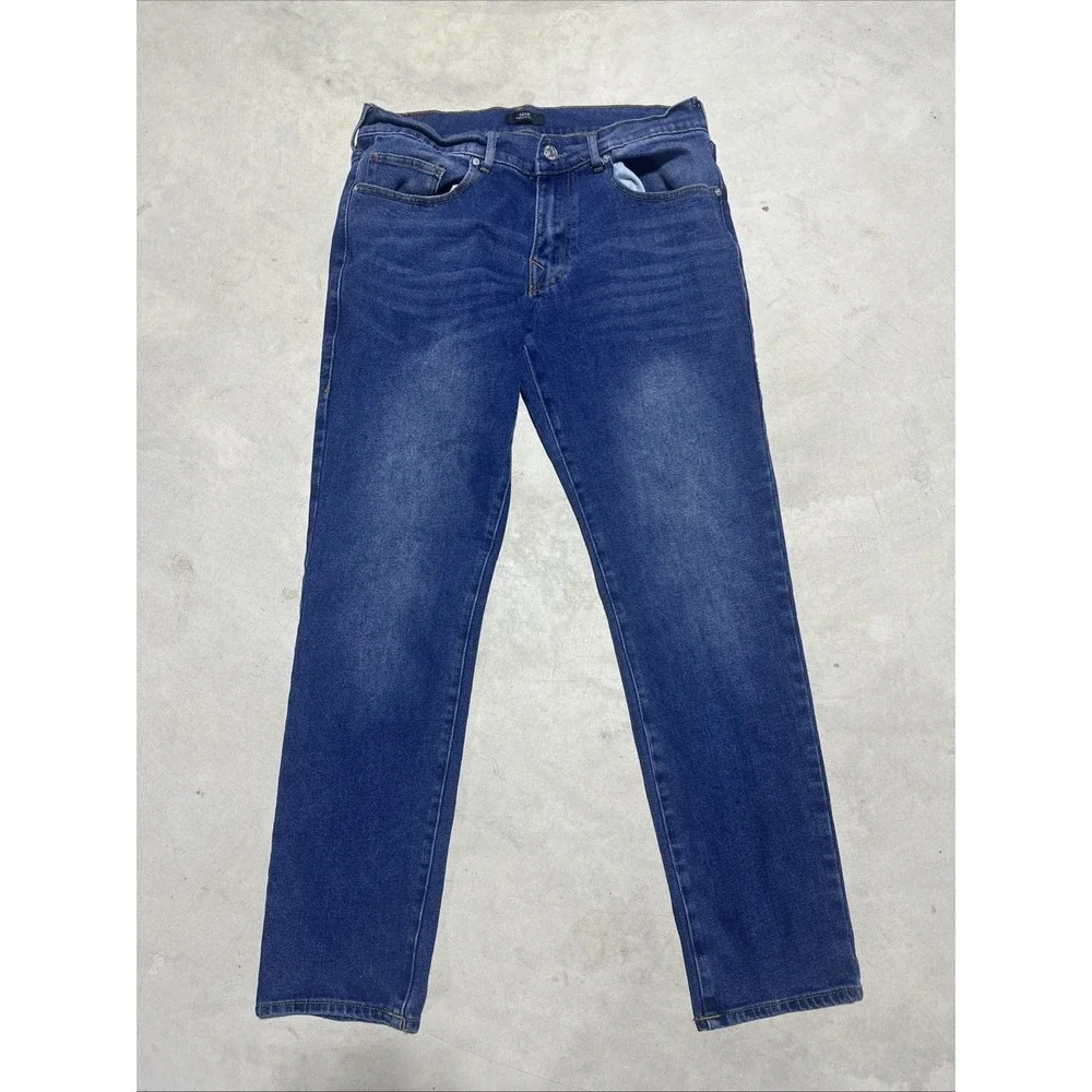 True Religion Geno Blue Denim Jeans Relaxed Slim Light Wash Men's SZ 34x32